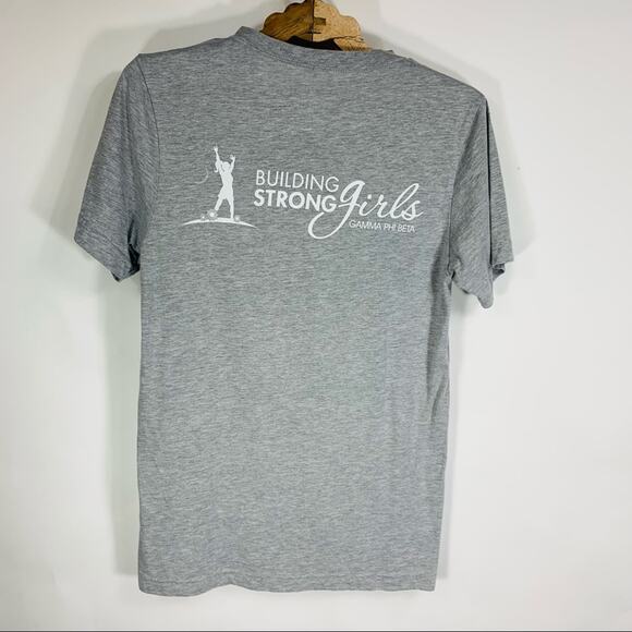 Gray Gamma Phi Beta V Neck Tshirt Small - Picture 2 of 5